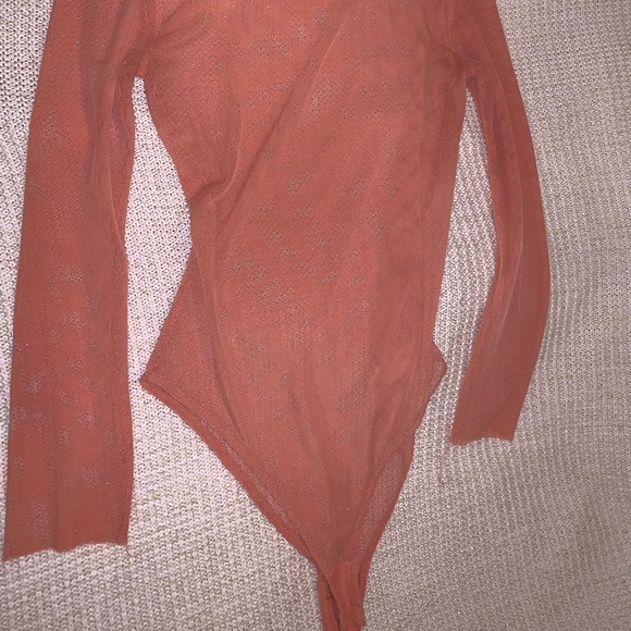 Orange Mesh Bodysuit - Picture 3 of 3